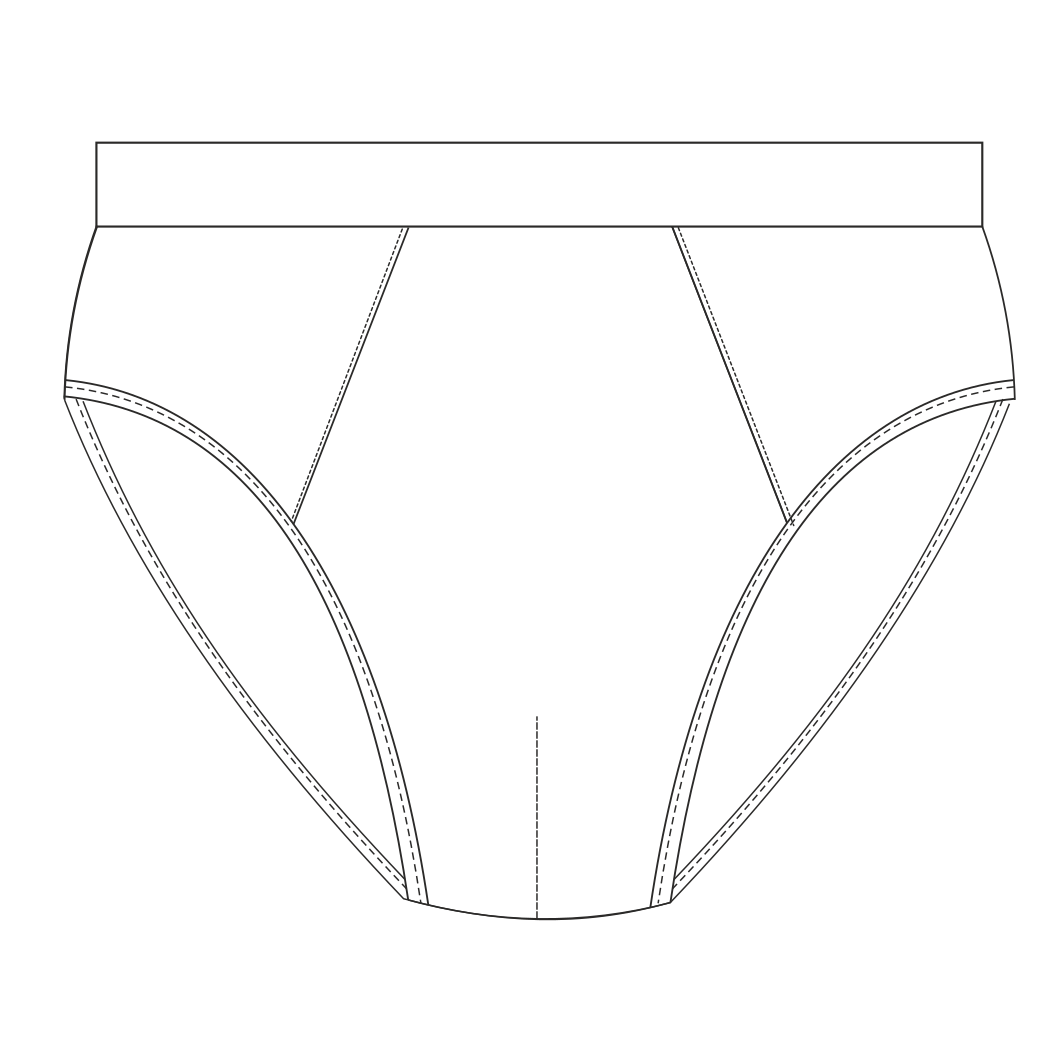 Fashion sewing patterns for MEN Underwear Slip 714